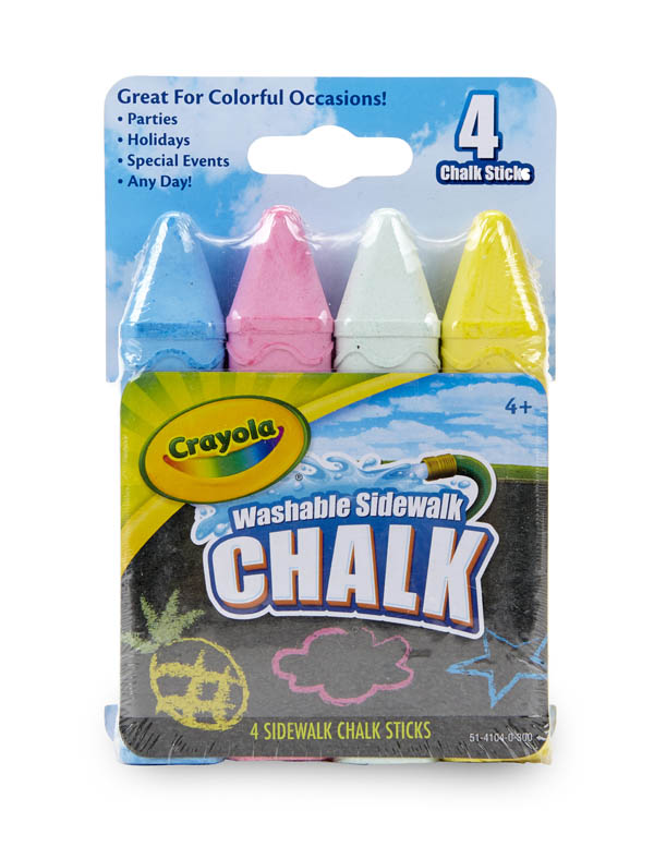 Crayola Washable Sidewalk Chalk (4 count)