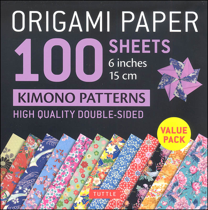 Origami Paper 100 Sheets Kimono Patterns 6"