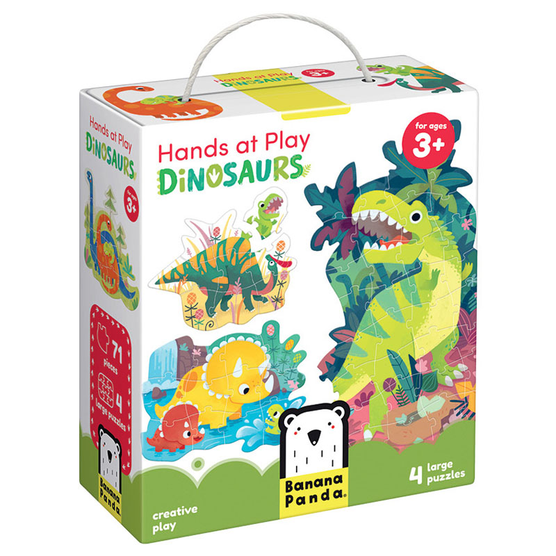 Hands at Play: Dinosaurs Puzzles (4 puzzles)
