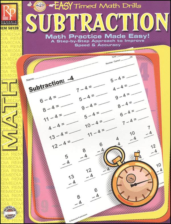 Subtraction (Easy Timed Math Drills)