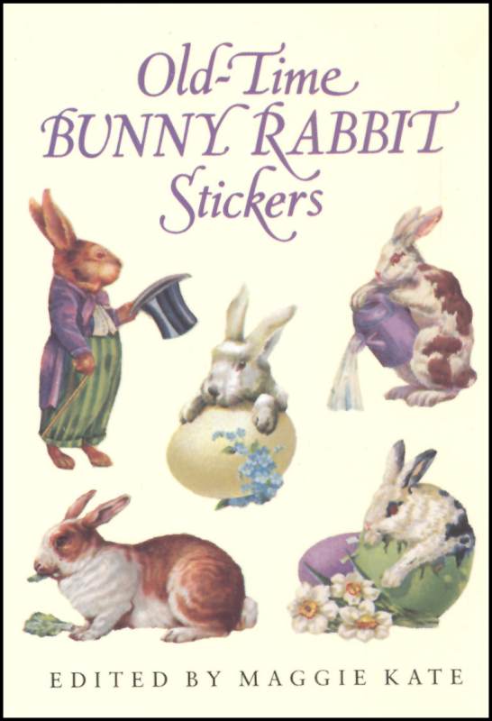 Old Time Bunny Rabbits Small Format Stickers