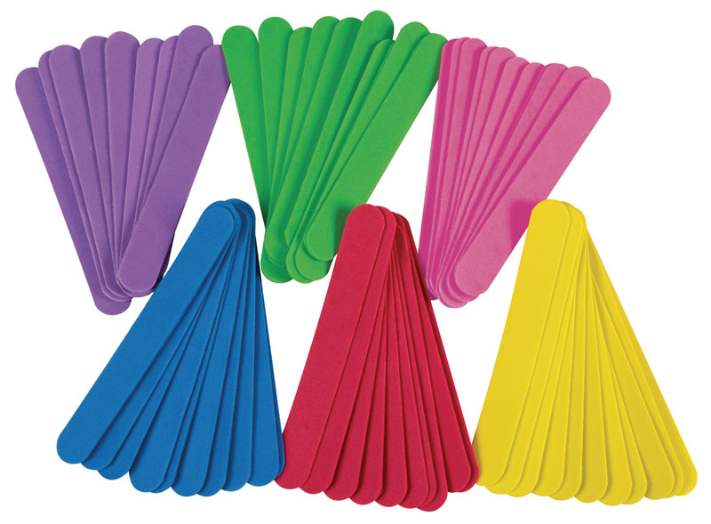 WonderFoam Craft Sticks Assorted Colors - 6