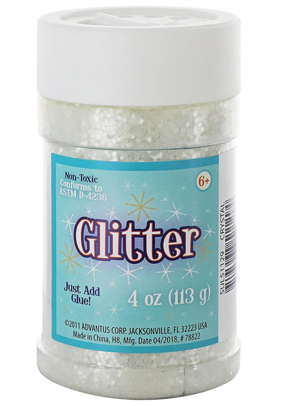 Glitter Shaker Top Jar - Crystal (4oz/113 grams)