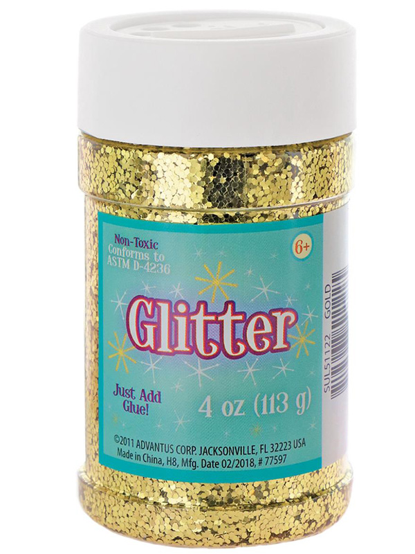 Glitter Shaker Top Jar - Gold (4oz/113 grams)