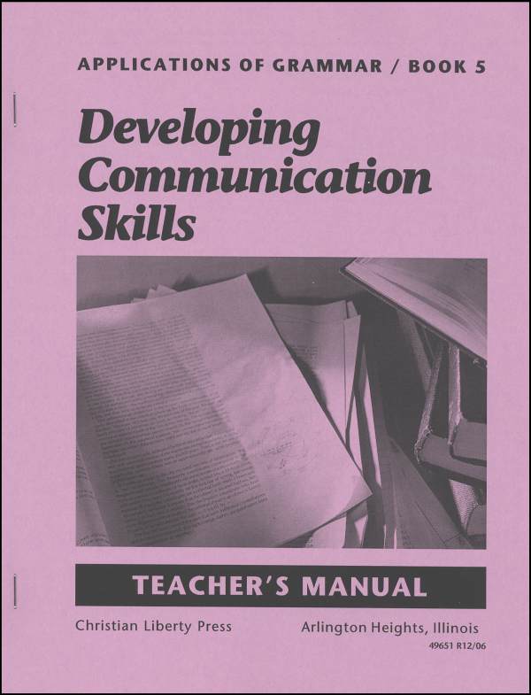 Applications of Grammar 5 Teacher Manual