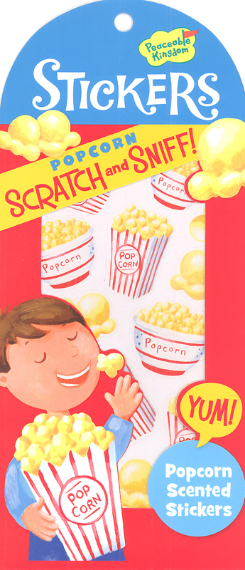 Popcorn Bags Popcorn Scent Scratch and Smell Scrapbook Stickers 10295 