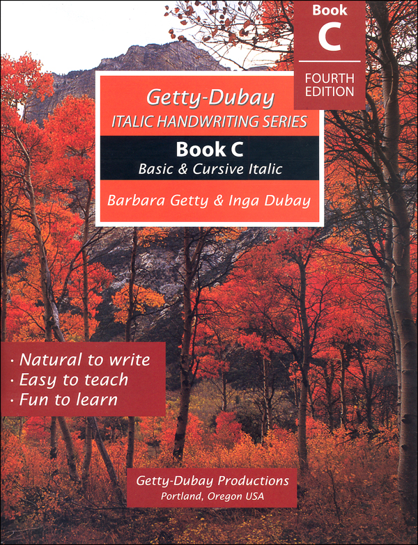 Getty-Dubay Italic Handwriting Series Book C Fourth Edition