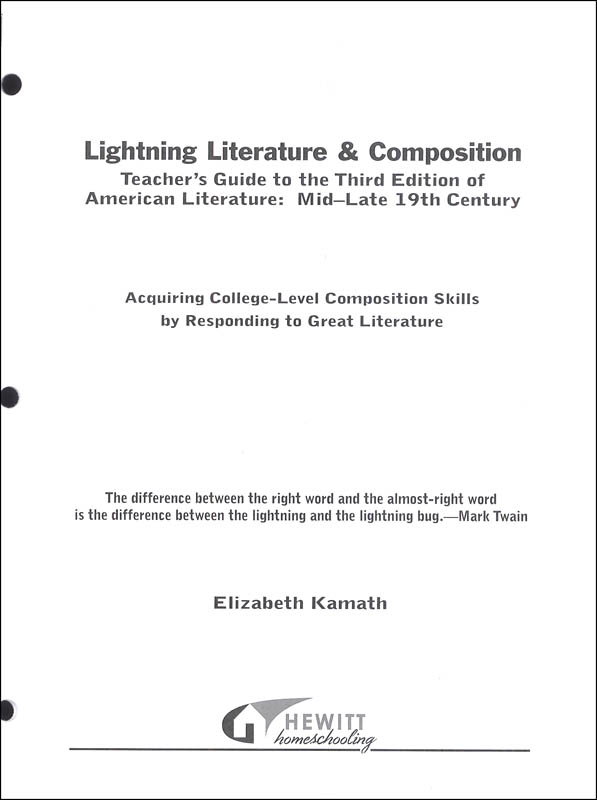 Lightning Literature & Composition American Literature Mid - Late 19th Century Teacher Guide
