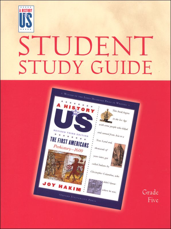 First Americans Student Study Guide (History of US Book 1) 3ED rev