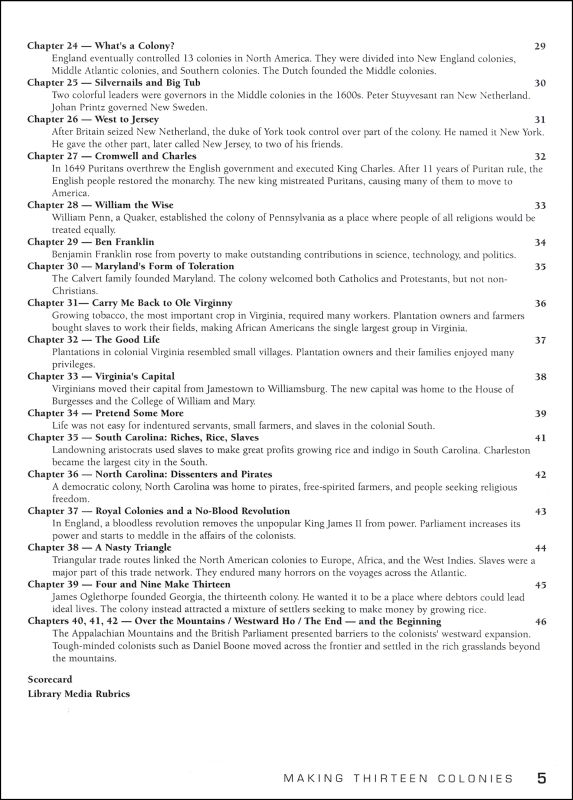 Making 13 Colonies Student Study Guide (History of US Book2) CA Edition