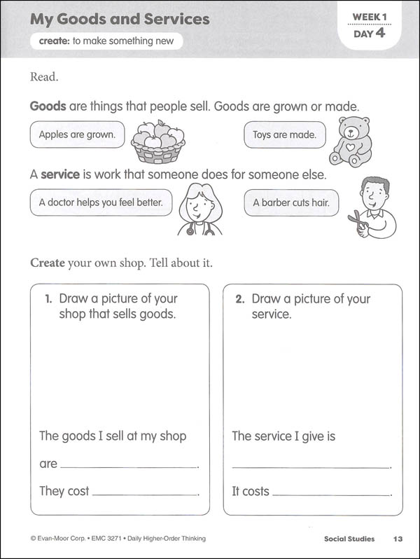 Daily Higher-Order Thinking: Grade 1 | Evan-Moor | 9781629384542