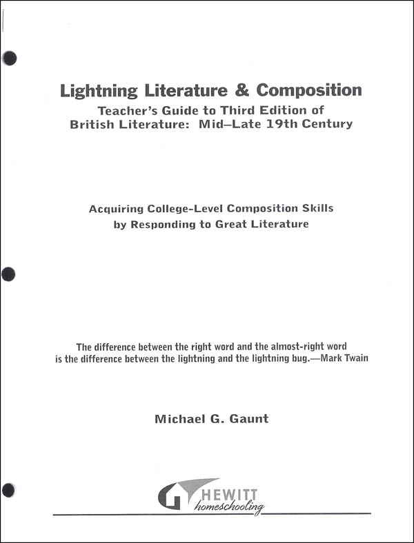 Lightning Literature & Composition British Literature Mid -Late 19th Century Teacher Guide