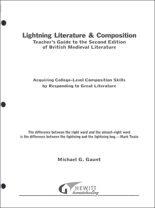 Lightning Literature & Composition British Medieval Literature Teacher Guide