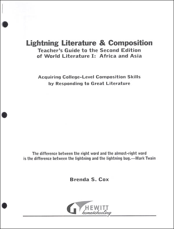 Lightning Literature & Composition World I Africa and Asia Teacher Guide
