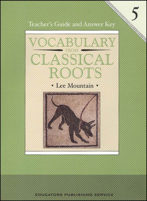 Vocabulary From Classical Roots 5 Teacher Guide