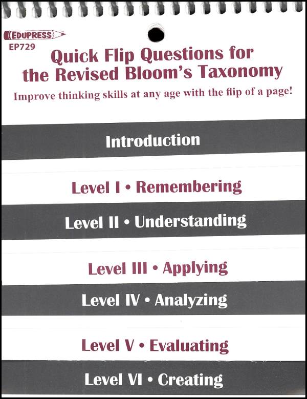 Quick Flip Questions for Rev Bloom's Taxonomy