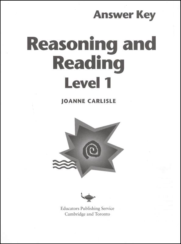 Reasoning & Reading Level 1 Teacher Guide