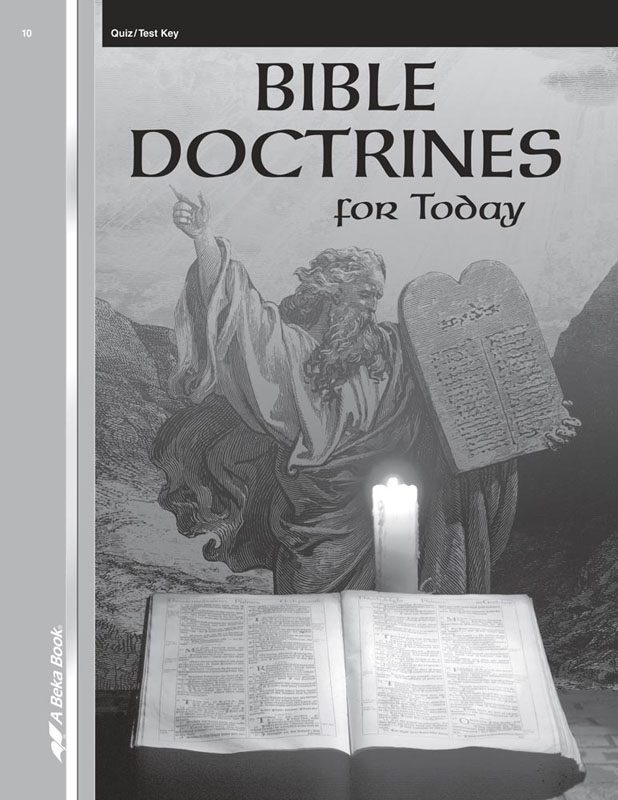 Bible Doctrines For Today Quiz and Test Key