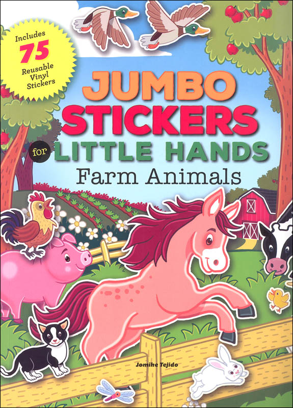 Jumbo Stickers for Little Hands Farm Animals