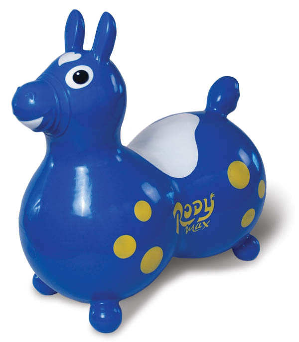 Rody Max - Blue w/ yellow dots, white saddle