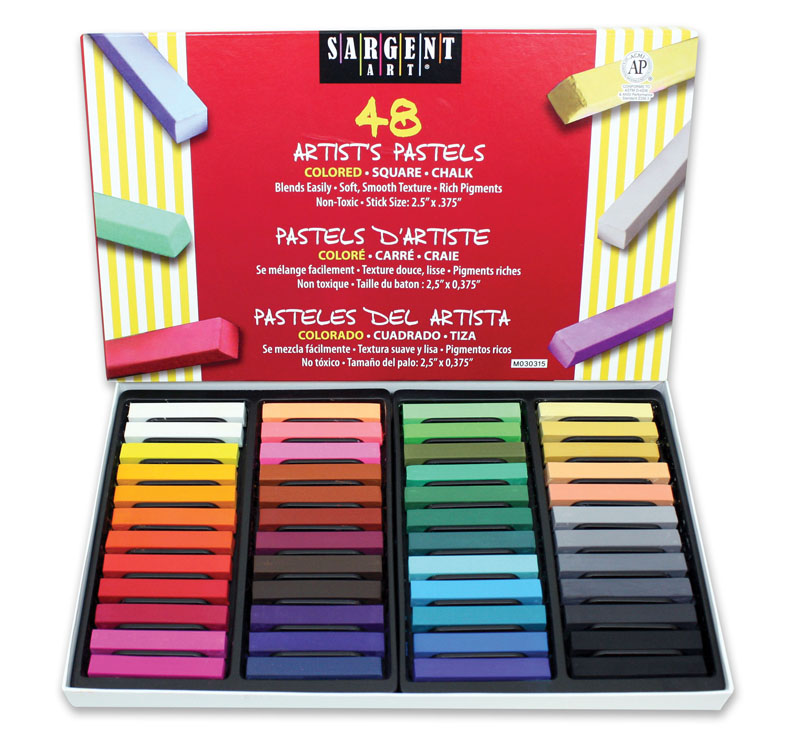 Square Chalk Pastels 48-color Set