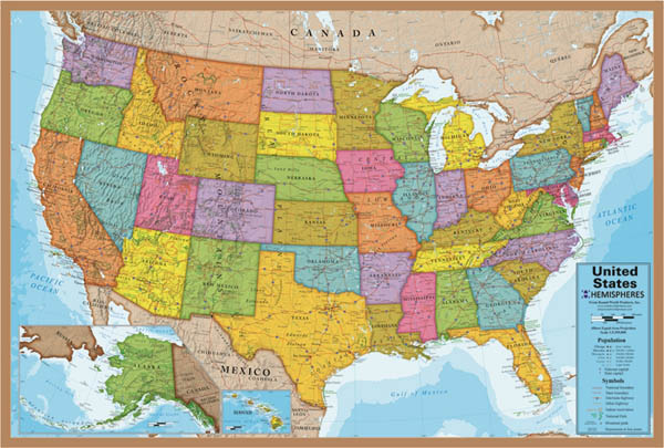 U.S.A. Map Puzzle 24" x 36" - 500 Pieces
