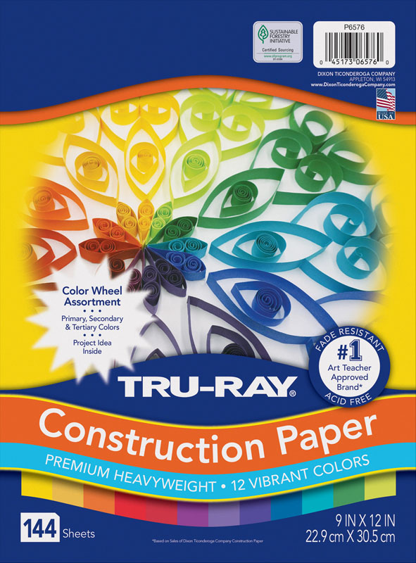 Tru-Ray Color Wheel Assorted Colors (9" x 12")