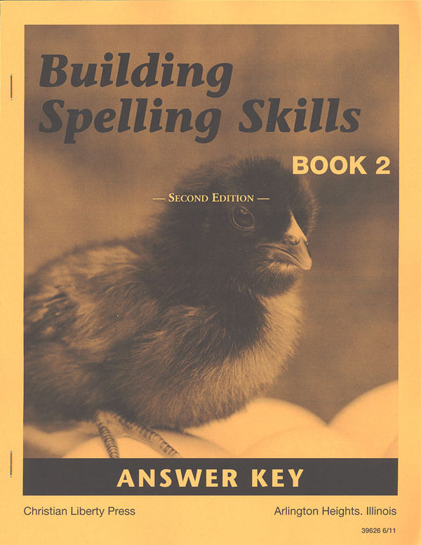 Building Spelling Skills 2 Answer Key 2ED