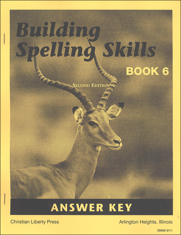 Building Spelling Skills 6 Answer Key 2ED