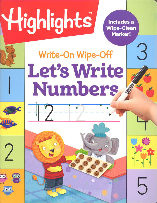 Highlights Write-On Wipe-Off Let's Write Numbers