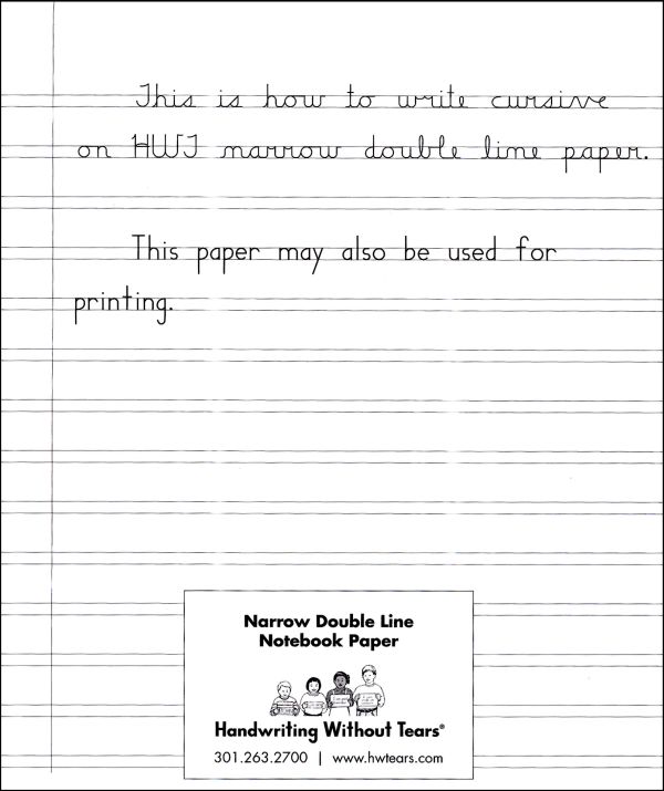 Narrow Double Line Notebook Paper (ream)