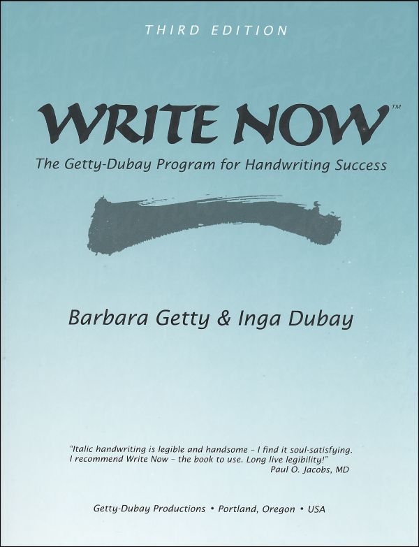 Write Now: the Getty-Dubay Program for Handwriting Success