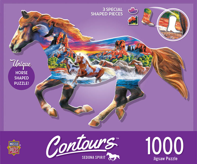 Running Horse Shape Contours Puzzle (1000 piece)