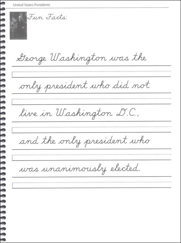 45 united states presidents character writing worksheets d