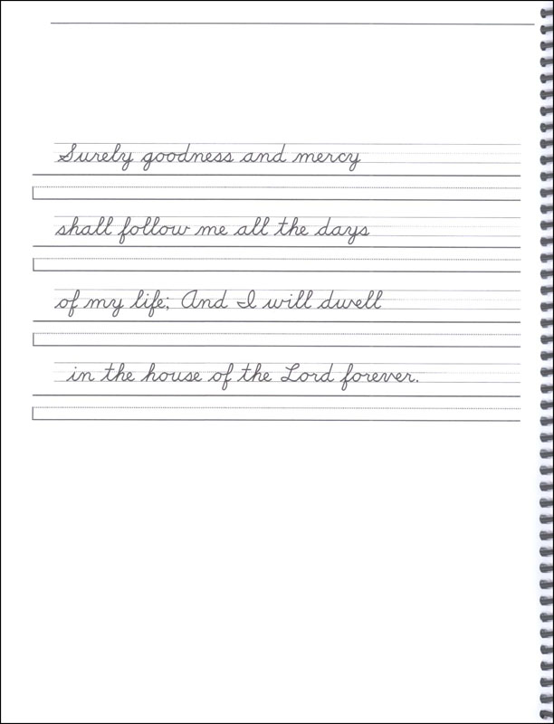 Scripture Character Writing Worksheets D'Nealian Advanced Cursive ...