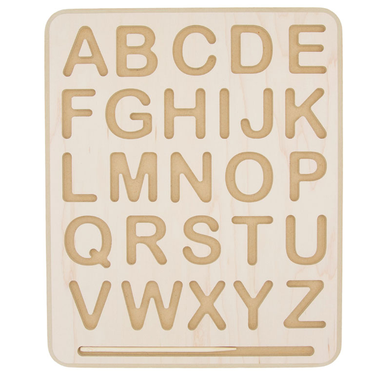 Wooden Tracing Board - Uppercase Letters | Begin Again