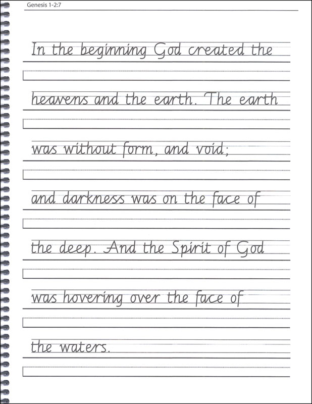 Scripture Character Writing Worksheets Italic Style Beginning Cursive ...