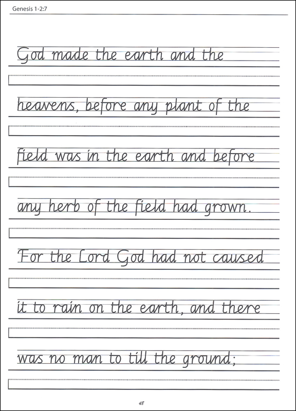 Scripture Character Writing Worksheets Getty Dubay Italic ...