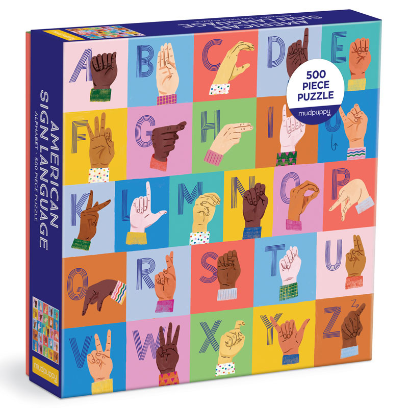 American Sign Language Alphabet Puzzle (500 pieces) | Mudpuppy Press