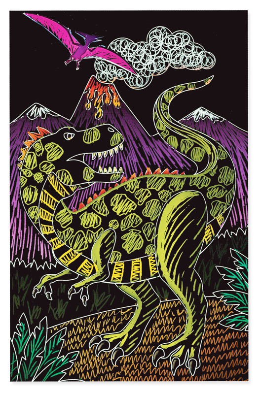 Scratch Art ColorReveal Pictures Dinosaurs ScratchArt