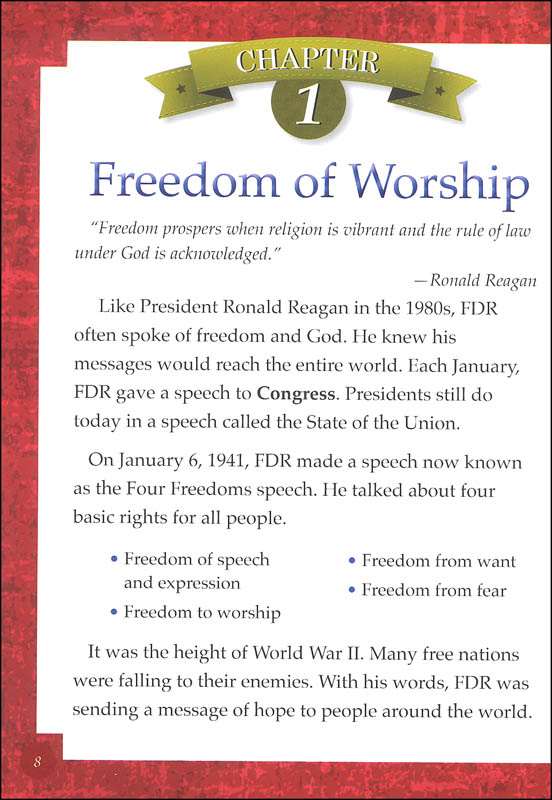 Freedom to Worship (Four Freedoms Series) | Red Chair Press | 9781937529840
