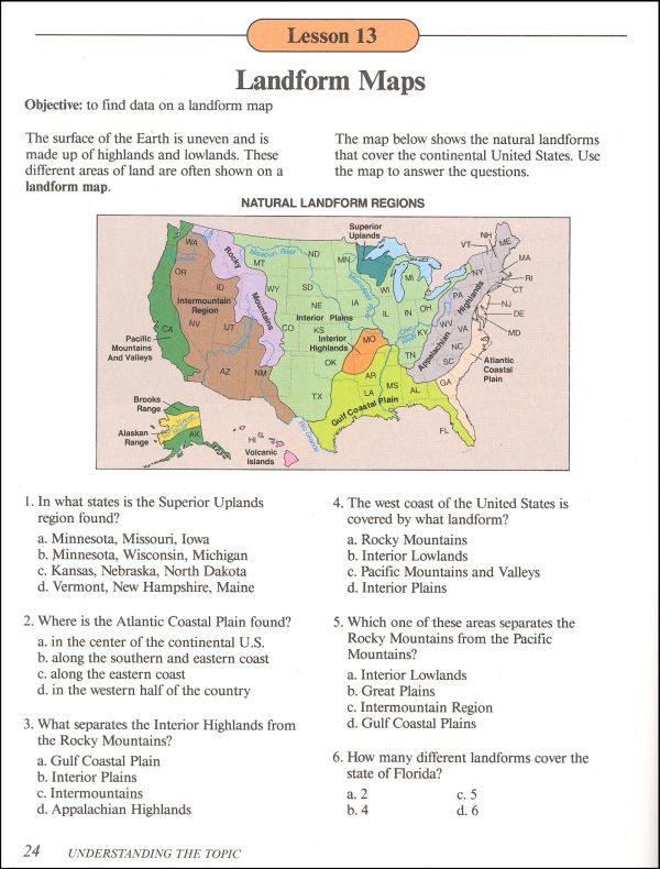 Maps, Charts & Graphs E U.S. and Neighbors | Modern Curriculum Press ...