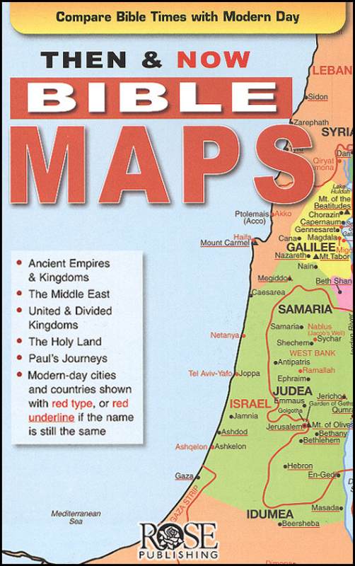 Then and Now Bible Maps Pamphlet | Rose Publishing | 9781596361300