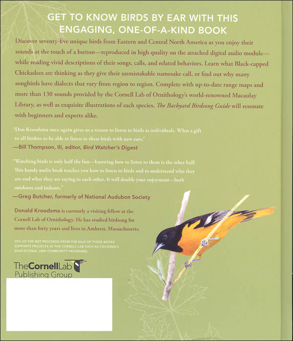 Backyard Birdsong Guide Eastern and Central North America Cornell Lab