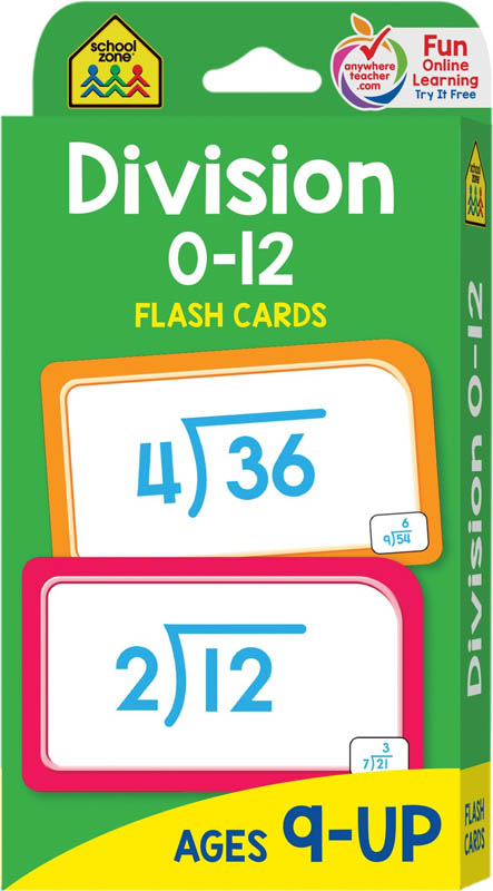 Division Flash Cards 0-12