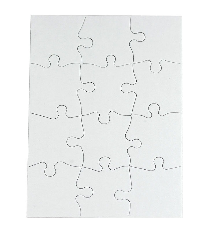 Compoz-A-Puzzle - Rectangle (5-1/2" x 8") 12 Pieces - 10 per pack