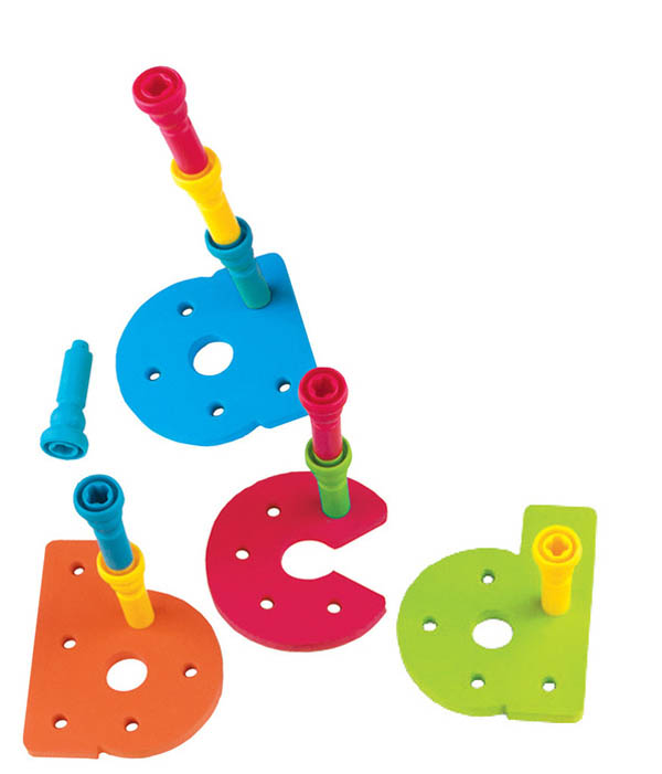 Tall-Stackers Pegs A-Z Pegboard Set (Lowercase) | Lauri