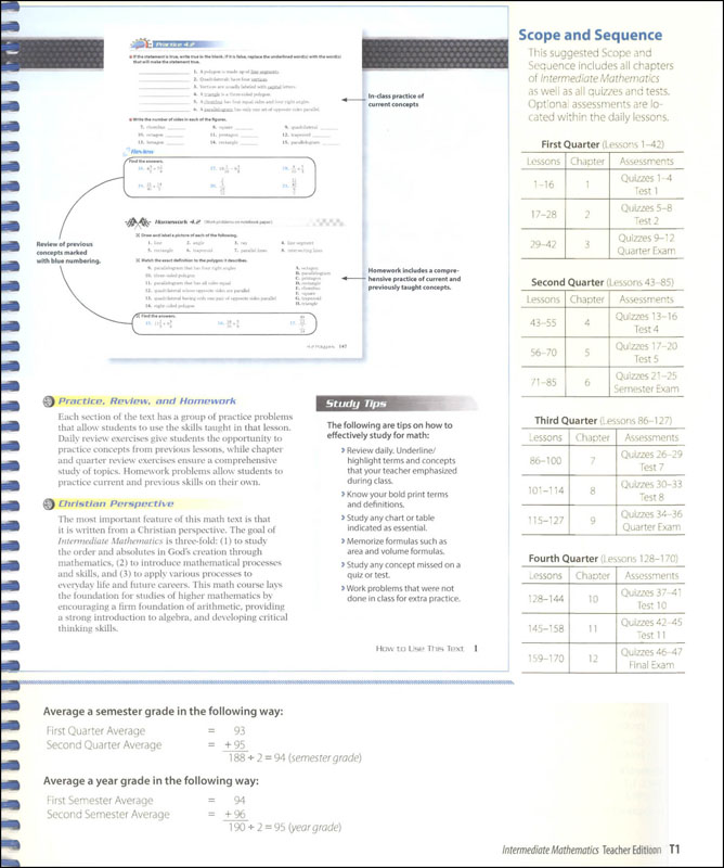 Intermediate Mathematics Teacher Edition | A Beka Book