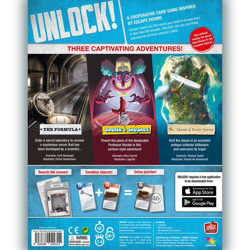 Unlock  Escape Adventures Board Game Boardgamegeek