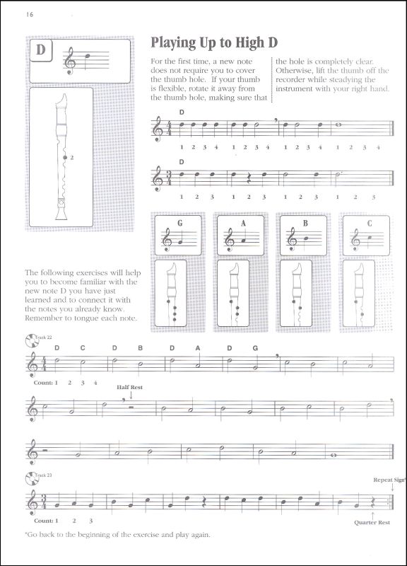 Basix Recorder Method Book & CD Alfred Publishing 9780882847597